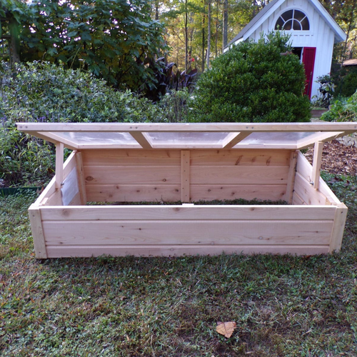 Cedar Cold Frame Garden Greenhouse – 48" x 24" x 14"