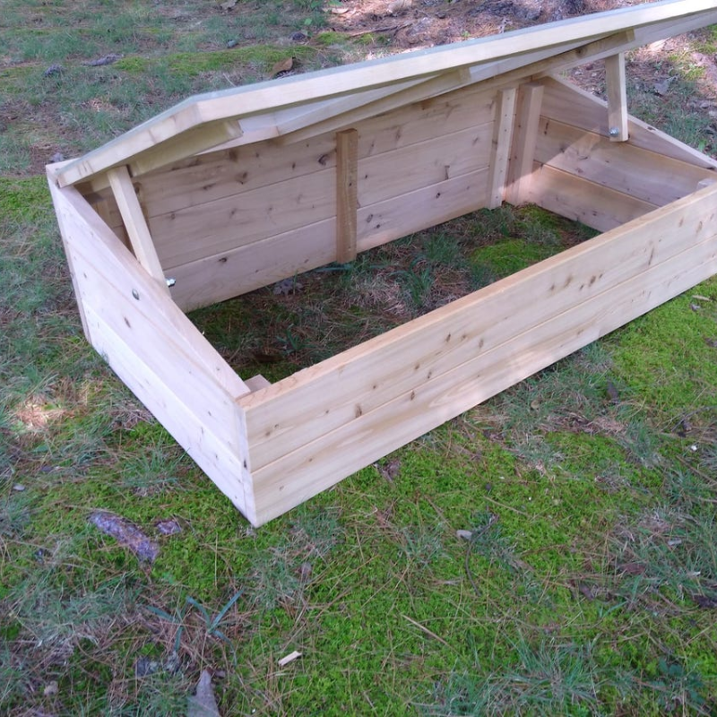 Cedar Cold Frame Garden Greenhouse – 48" x 24" x 14"