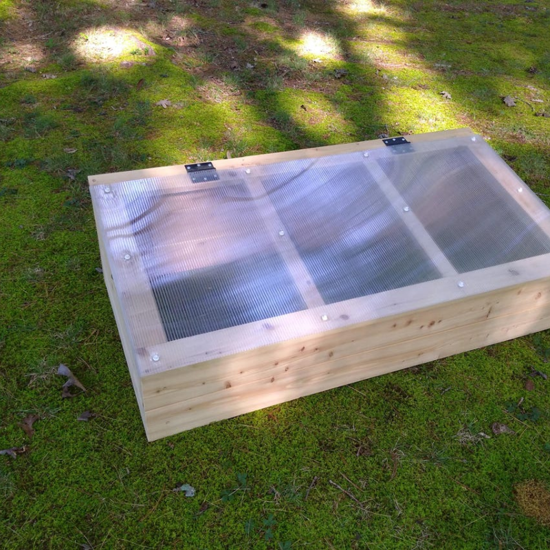 Cedar Cold Frame Garden Greenhouse – 48" x 24" x 14"