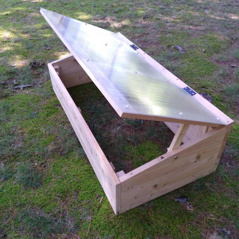 Cedar Cold Frame Garden Greenhouse – 48" x 24" x 14"