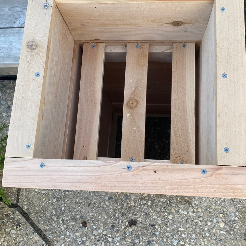 Tall Cedar Planter Box – Outdoor Raised Garden Planter – 14.5" x 14.5" x 26"