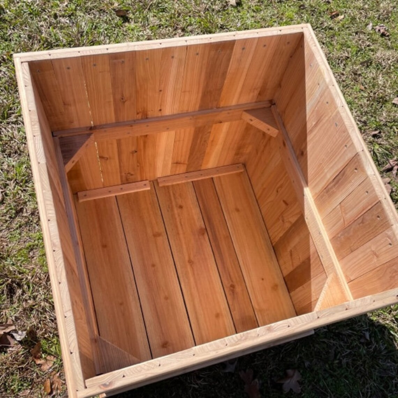 Square Cedar Planter Box – Outdoor Garden Planter – 12" x 12" x 12"